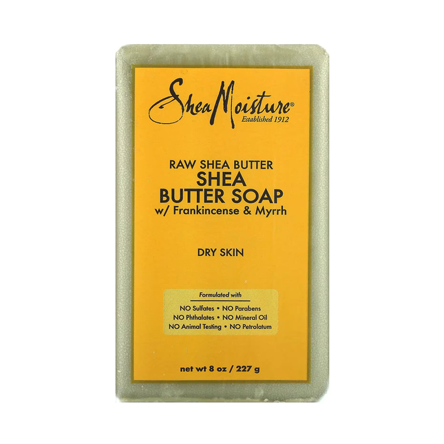 Shea Moisture - Savon au beurre de karité brut pour peau sèche, avec encens et myrrhe, | 227 g