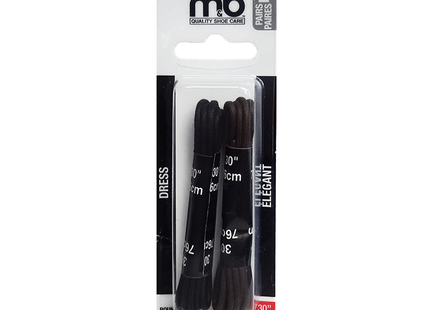 M&B - Dress Laces, Black/Brown 30" | 2 Pairs