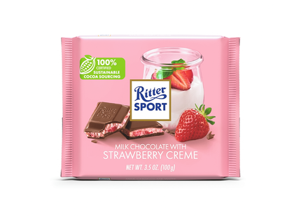 Ritter Sport - Milk Chocolate With Strawberry Creme | 100 g