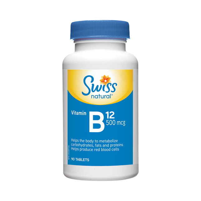Swiss Natural - Vitamin B12 500 mcg | 90 Tablets