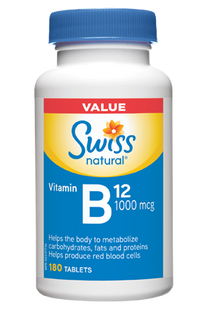 Swiss Natural - Vitamin B12 1000 MCG | 180 Tablets
