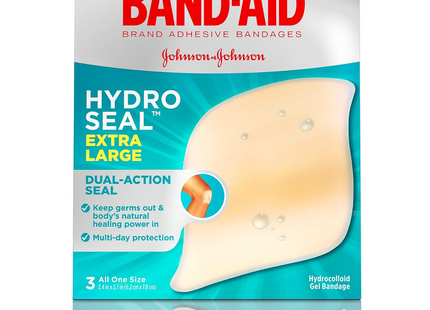 Band-Aid - Pansements extra larges de guérison avancée Hydro Seal | 3 comptes