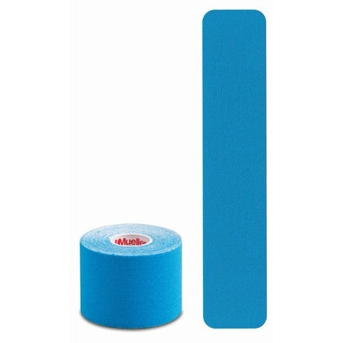 Mueller Sport Care - Kinesiology Tape Blue | 1 Roll, 20 Pre-cut Strips ( 5.0 cm X 24.7 cm )