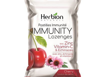 Herbion Naturals - Immunity Lozenges With Zinc, Vitamin C, Echinacea - Cherry | 25 Lozenges