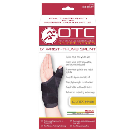 Attelle de poignet/pouce OTC - 15 cm (6 po) noire