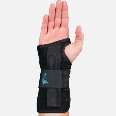 MedSpec 8" Suede Wrist Lacer Black | Large Left