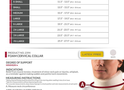 OTC - X-Firm Foam Cervical Collar White