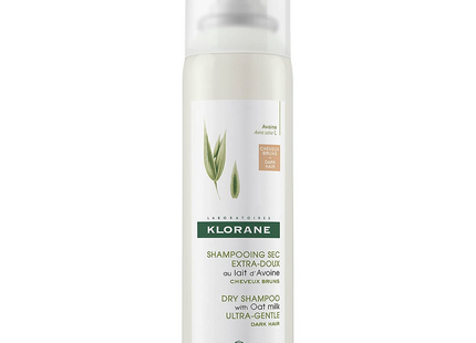 Klorane - Ultra Gentle Dry Shampoo with Oat Milk for Dark Normal Hair | 150 ml