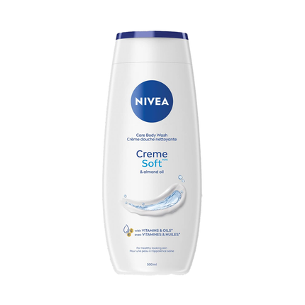 Nivea - Crème nettoyante douce pour le corps à l'huile d'amande pour une peau propre et saine | 500 ml