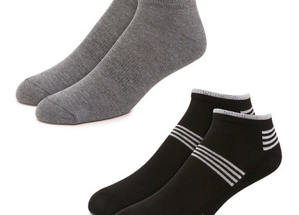 Simon Chang - Foot Cover for Men - Black and Grey | 2 Pairs