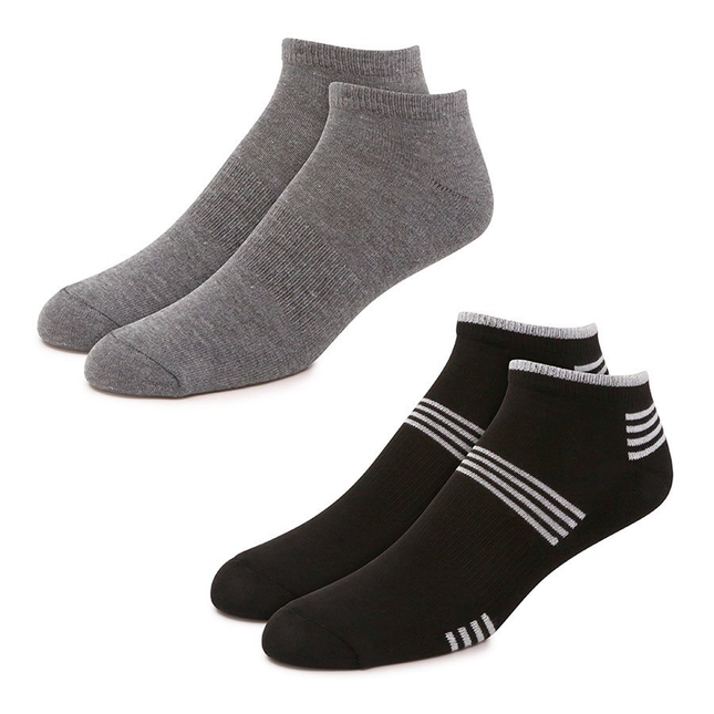 Simon Chang - Couvre-pieds pour hommes - Noir et gris | 2 paires