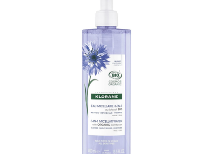 Klorane - Micellar Water - 3 in 1 Make-up Remover with Organic Cornflower  | 400 ml