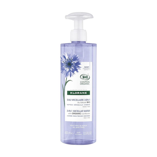 Klorane - Micellar Water - 3 in 1 Make-up Remover with Organic Cornflower  | 400 ml