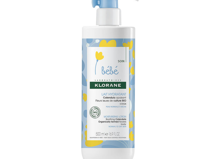 *Klorane BeBe - No Rinse Cleansing Lotion with Calendula - for Face Hands & Diaper Area - Normal to Dry Skin | 500 mL