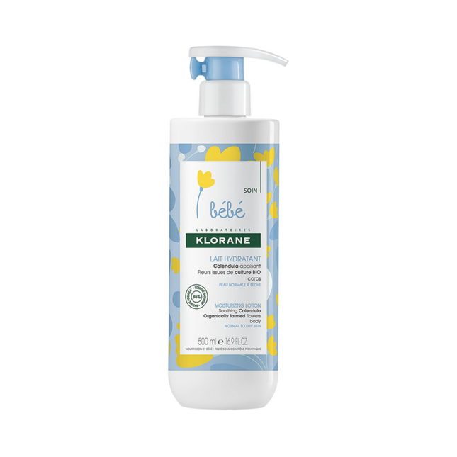 *Klorane BeBe - Lotion nettoyante sans rinçage au calendula - pour le visage, les mains et les couches - Peaux normales à sèches | 500 ml