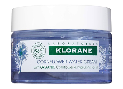 Klorane - Hydrating Cornflower Water Cream with Cornflower & Hyaluronic Acid | 50ml