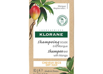 Klorane - Shampoo Bar with Mango for Dry Hair - 80 g