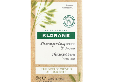 Klorane - Shampoo Bar with Oat for All Hair Types - 80 g