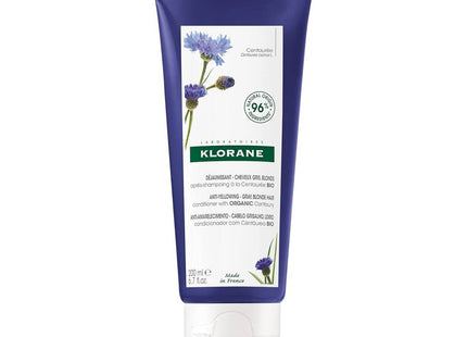 Klorane - Anti-Yellowing Conditioner with Organic Centaury - for Gray / Blonde Hair | 200 mL