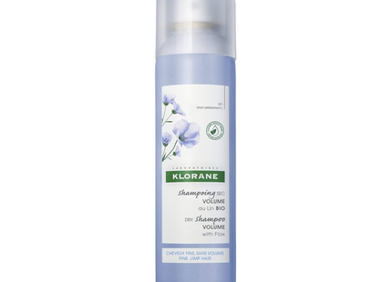 Klorane - Shampoing sec volume au lin biologique pour cheveux fins et mous | 150 ml