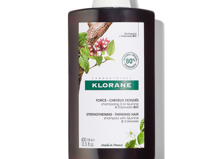 Klorane - Strengthening Shampoo with Quinine & Organic Edelweiss for Thinning Hair  | 400 ml