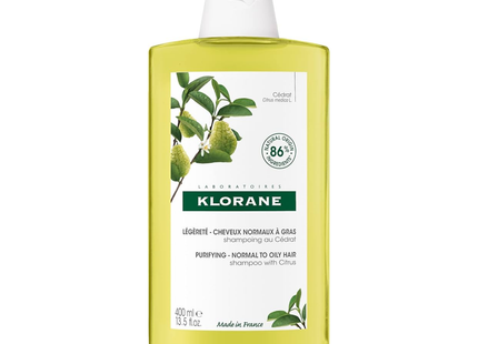 Klorane - Shampoing Purifiant aux Agrumes - pour Cheveux Normaux à Gras | 400 ml