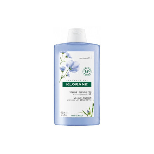Klorane - Shampoing Volume au Lin Bio pour Cheveux Fins | 400 ml