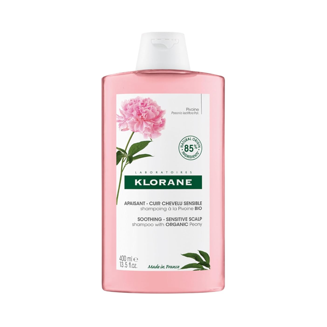 Klorane - Shampoing apaisant cuir chevelu sensible, Pivoine bio | 400 mL