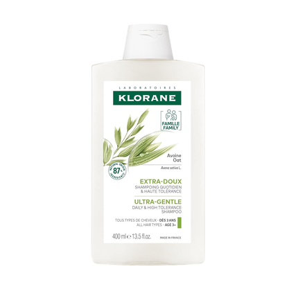 Klorane - Ultra Gentle Shampoo with Oat for all Hair Types Ages 3+ | 400 mL