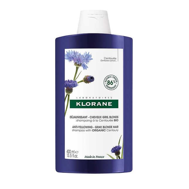 Klorane - Anti Yellowing Shampoo with Organic Centaury for Gray Blonde Hair | 400 mL