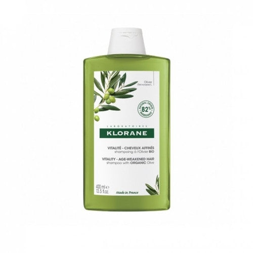 Klorane - Shampoing Vitalité à l'Olive Bio pour cheveux fragilisés par l'âge | 400 ml