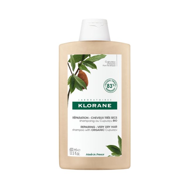 Klorane - Shampoing Réparateur au Cupuaçu Bio pour Cheveux Très Secs | 400 ml