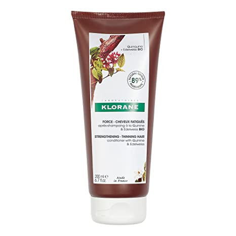 Klorane - Après-shampooing fortifiant à la quinine et à l'edelweiss biologique - pour cheveux clairsemés | 200 ml