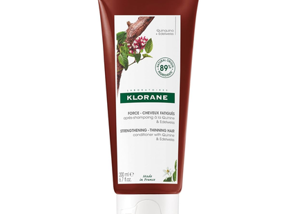 Klorane - Après-shampooing fortifiant à la quinine et à l'edelweiss biologique - pour cheveux clairsemés | 200 ml