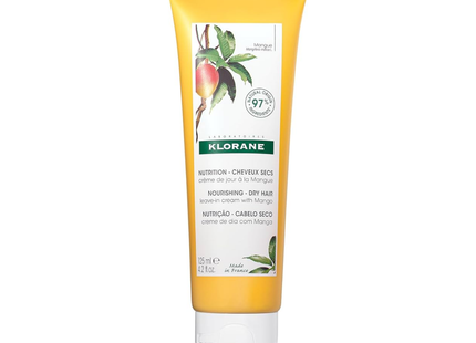 Klorane - Crème Nourrissante sans Rinçage à la Mangue pour Cheveux Secs | 125 ml