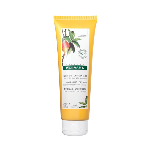 Klorane - Crème Nourrissante sans Rinçage à la Mangue pour Cheveux Secs | 125 ml