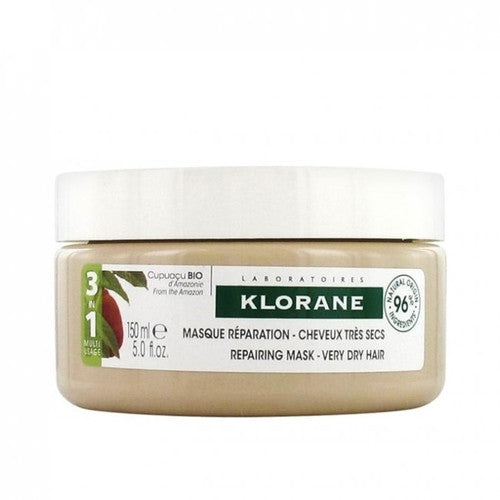 Klorane - Masque Capillaire Réparateur 3 en 1 pour Cheveux Ver Secs au Cupuacu Bio | 150 ml