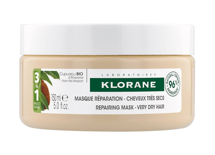 Klorane - 3 in 1 Repairing Hair Mask for Ver Dry Hair with Organic Cupuacu | 150ml