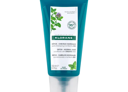 Klorane - Après-Shampooing Détox à la Menthe Bio - pour Cheveux Normaux | 150 ml