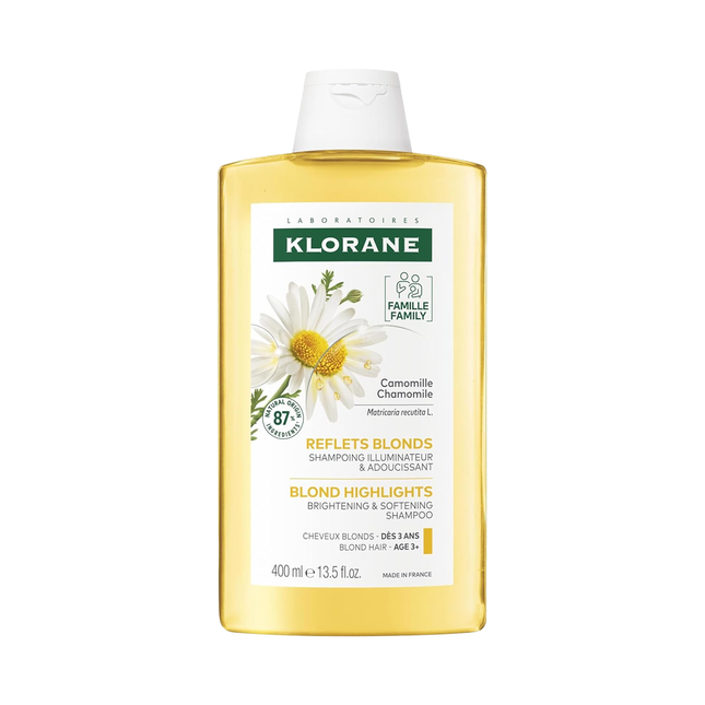 Klorane - Blond Highlights Brightening & Siftening Shampoo Ages 3+, Chamomile | 400 mL