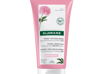 Klorane - Après-shampoing apaisant pour cuir chevelu sensible, Pivoine bio | 150 ml