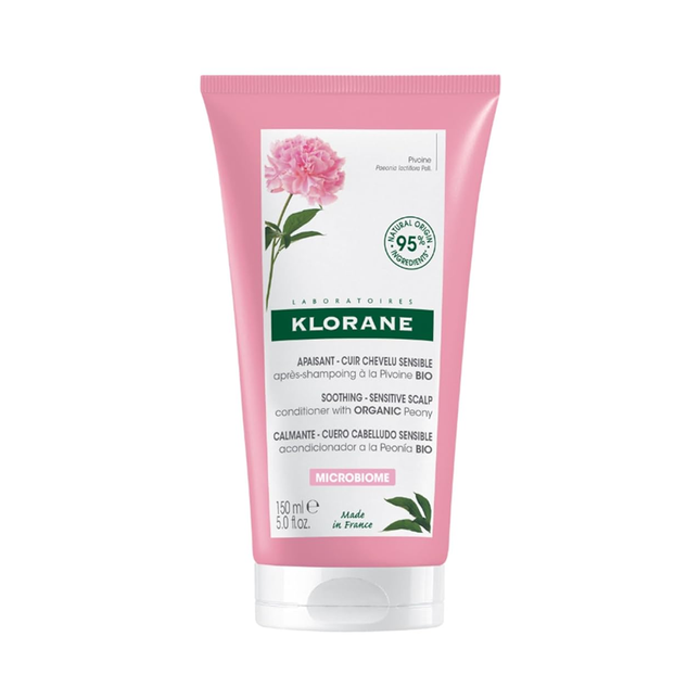 Klorane - Après-shampoing apaisant pour cuir chevelu sensible, Pivoine bio | 150 ml