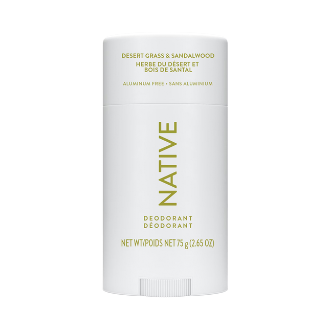 NATIVE - Aluminum Free Deodorant, Desert Grass & Sandalwood | 75 g