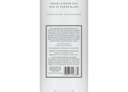 NATIVE - Aluminum Free Deodorant, Honey & White Oak | 75 g