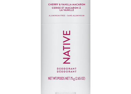 NATIVE - Aluminum Free Deodorant, Cherry & Vanilla Macaron | 75 g