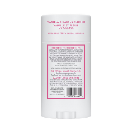 NATIVE - Déodorant sans aluminium, Vanille et fleur de cactus | 75 g