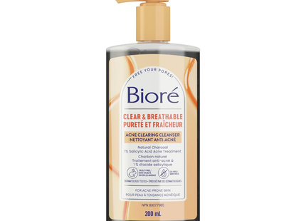 Bioré - Nettoyant anti-acné au charbon | 200 mL