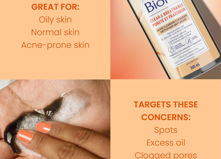 Bioré - Nettoyant anti-acné au charbon | 200 mL