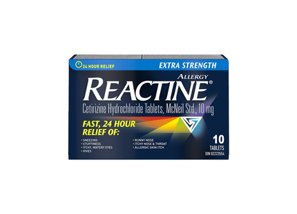 Reactine Comprimés extra forts pour soulager les allergies | 10 comprimés