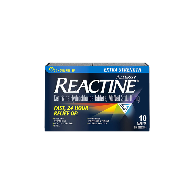 Reactine Comprimés extra forts pour soulager les allergies | 10 comprimés